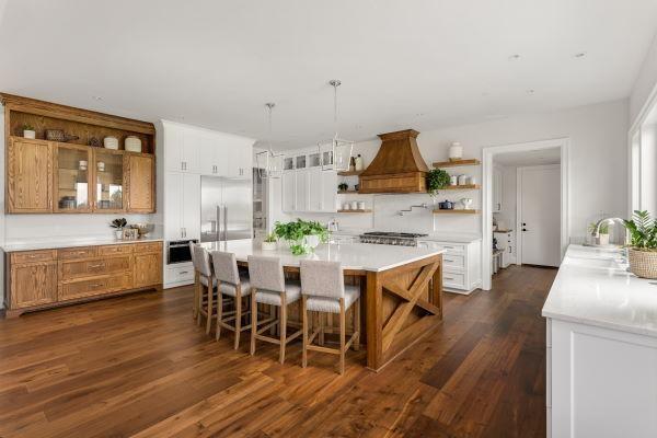 Kitchen with Hardwood Flooring
