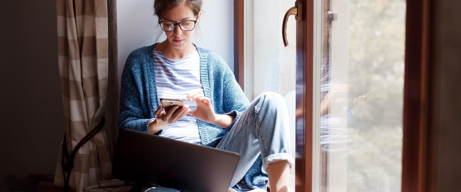 Woman making financial decisions